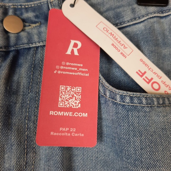 ROMWE WOMEN'S WIDE LEG JEANS GRUNGE PUNK PLUS CROSS FESTIVAL TRENDY S 36 EU - Picture 7 of 9